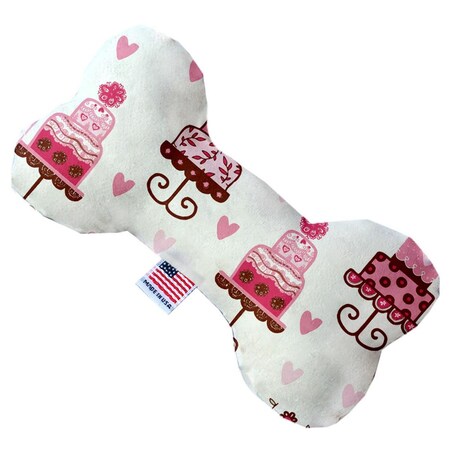 Mirage Pet Products Pink Fancy Cakes Canvas Bone Dog Toy 10 in. 1118-CTYBN10